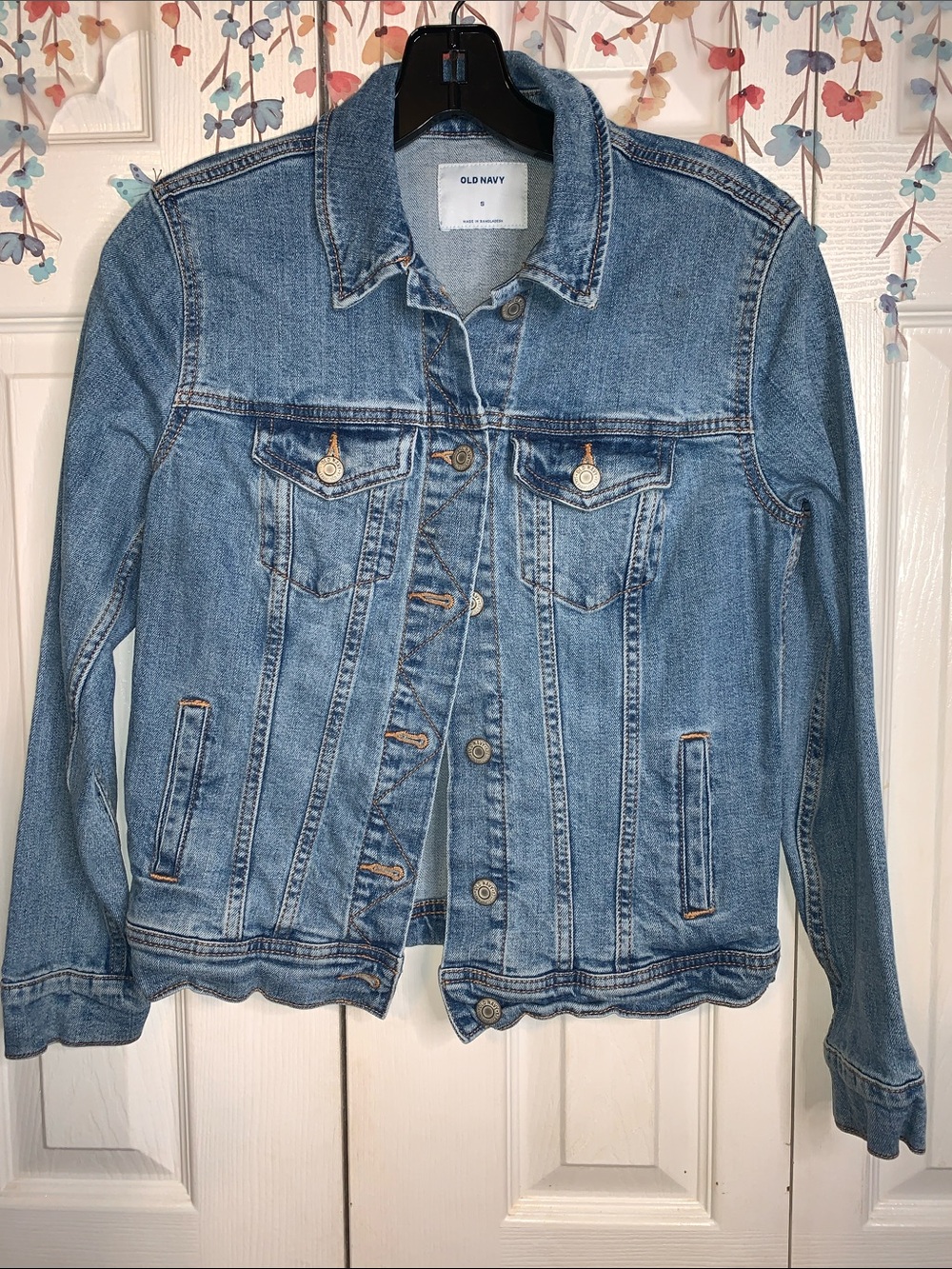 Old Navy Medium Blue Denim Trucker Jacket